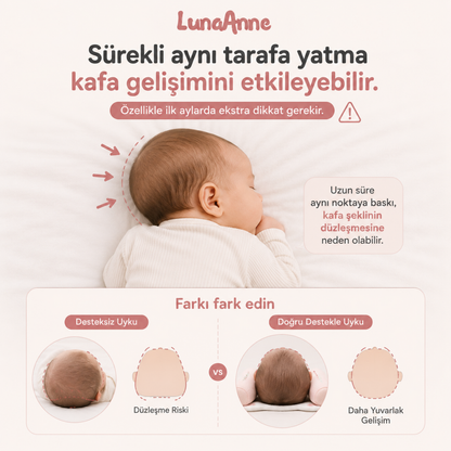 LunaAnne Ortopedik Bebek Düz kafa yastığı