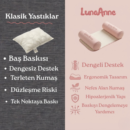 LunaAnne Ortopedik Bebek Düz kafa yastığı